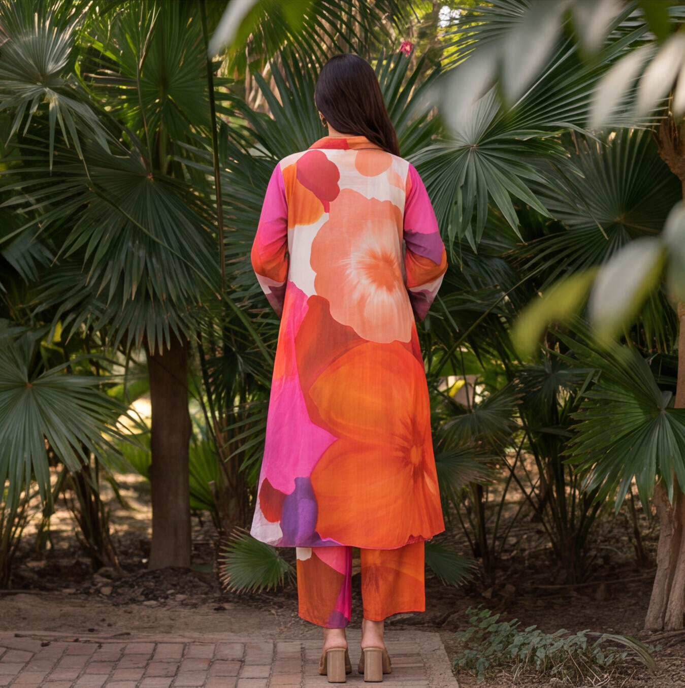 Sunset Bloom Printed Kurta Set