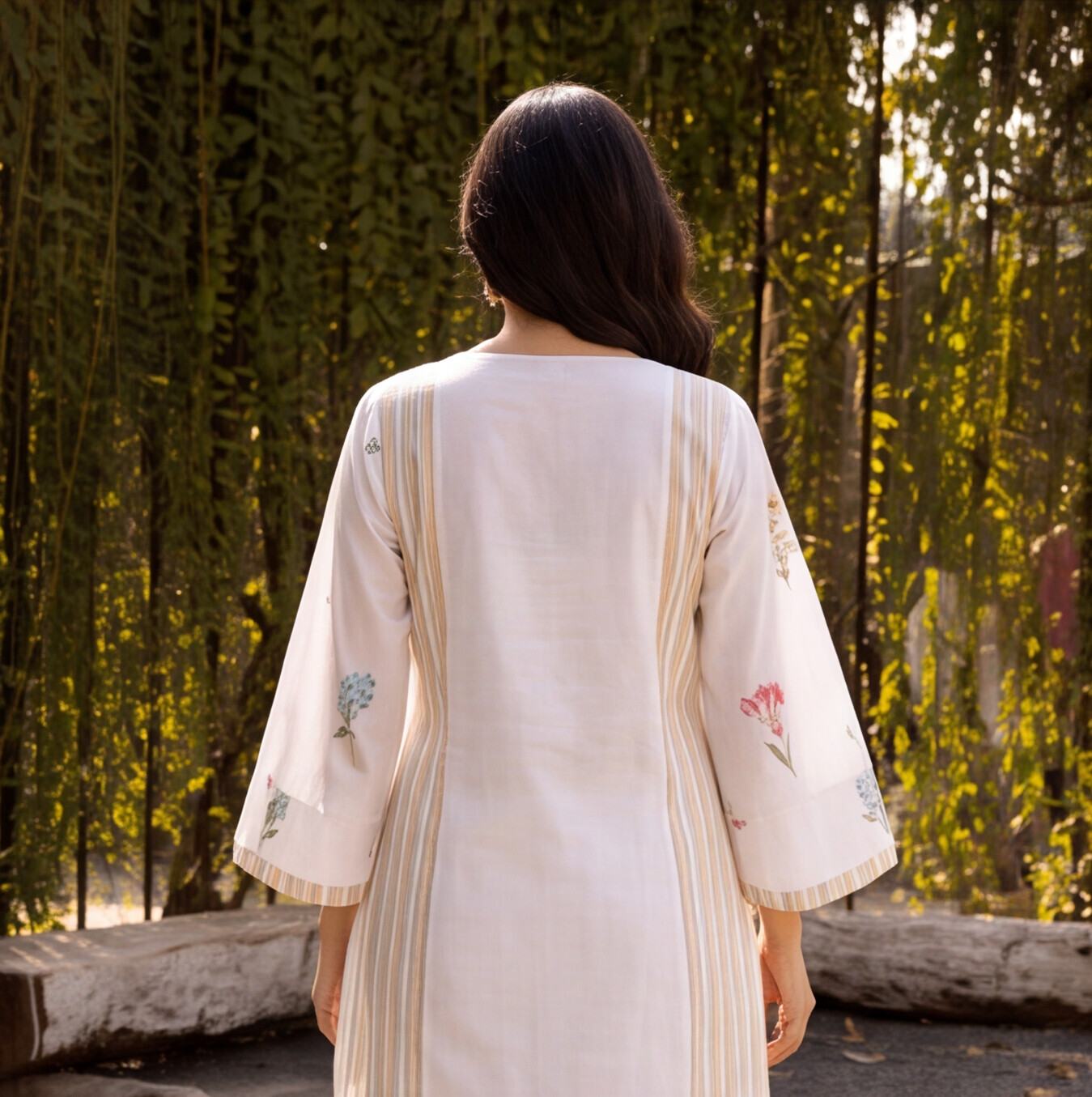 Ivory Meadow Floral Printed Kurta Set