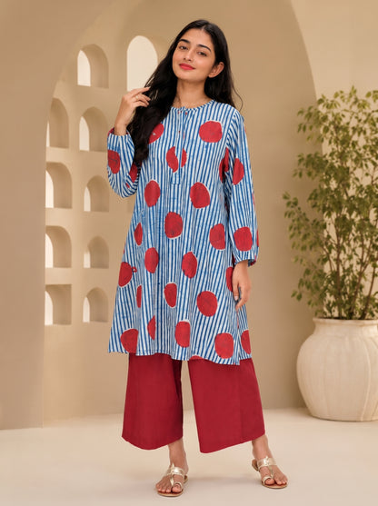 this contemporary printed kurta set