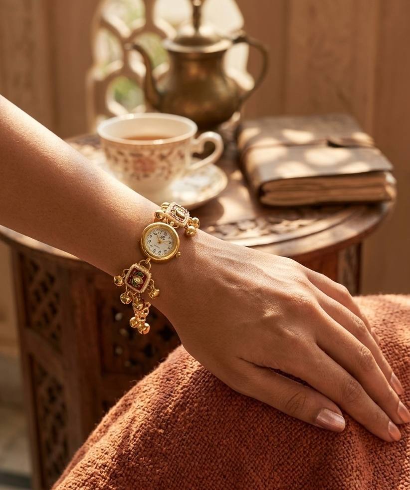 Royal Heritage Kundan Bracelet Watch