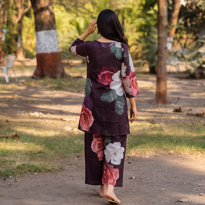Royal Blossom Floral Printed Kurta Set