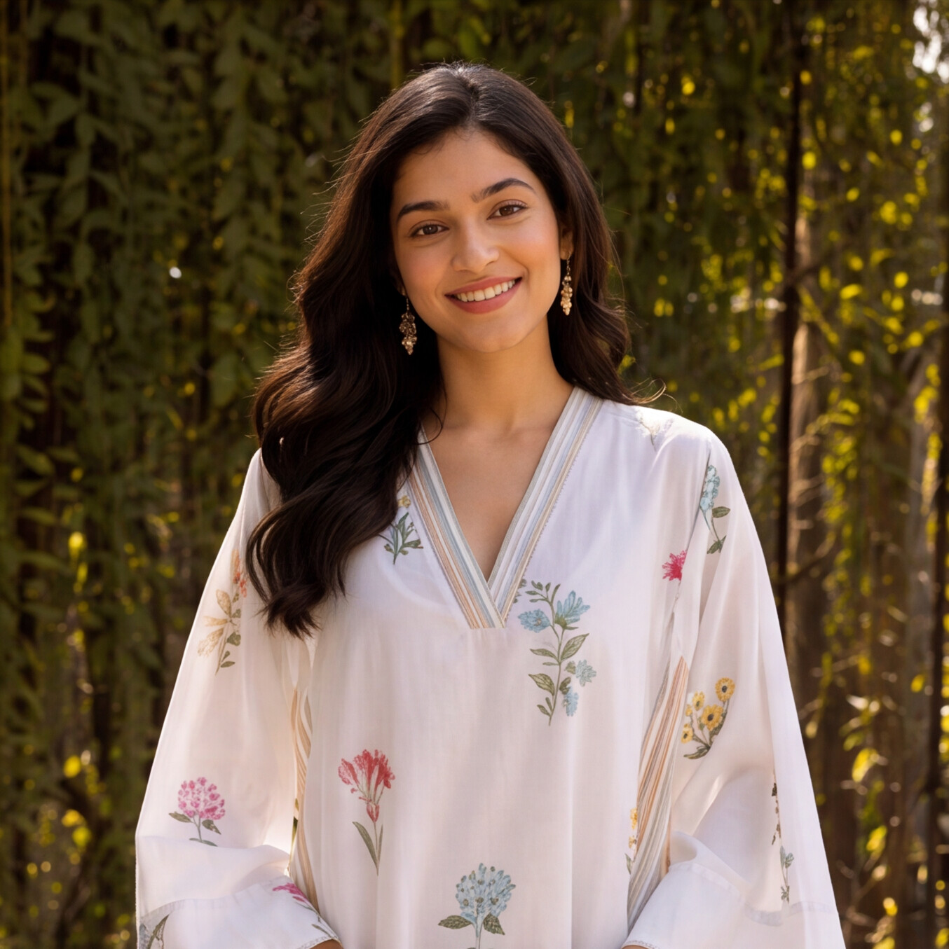 Ivory Meadow Floral Printed Kurta Set
