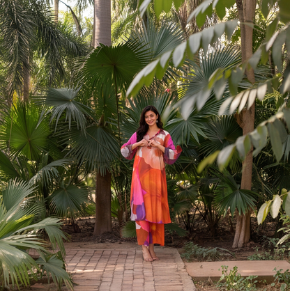 Sunset Bloom Printed Kurta Set