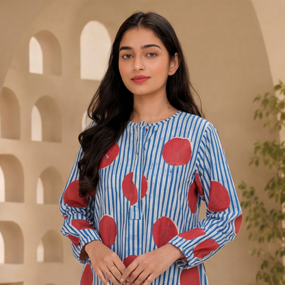 this contemporary printed kurta set