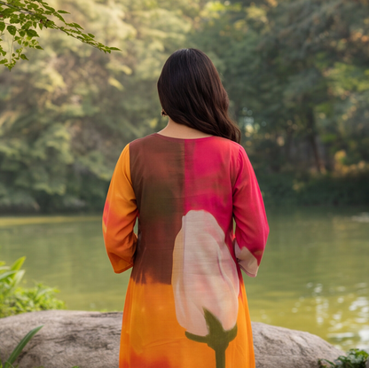 Sunrise Bloom Printed Kurta Set