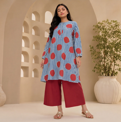 this contemporary printed kurta set