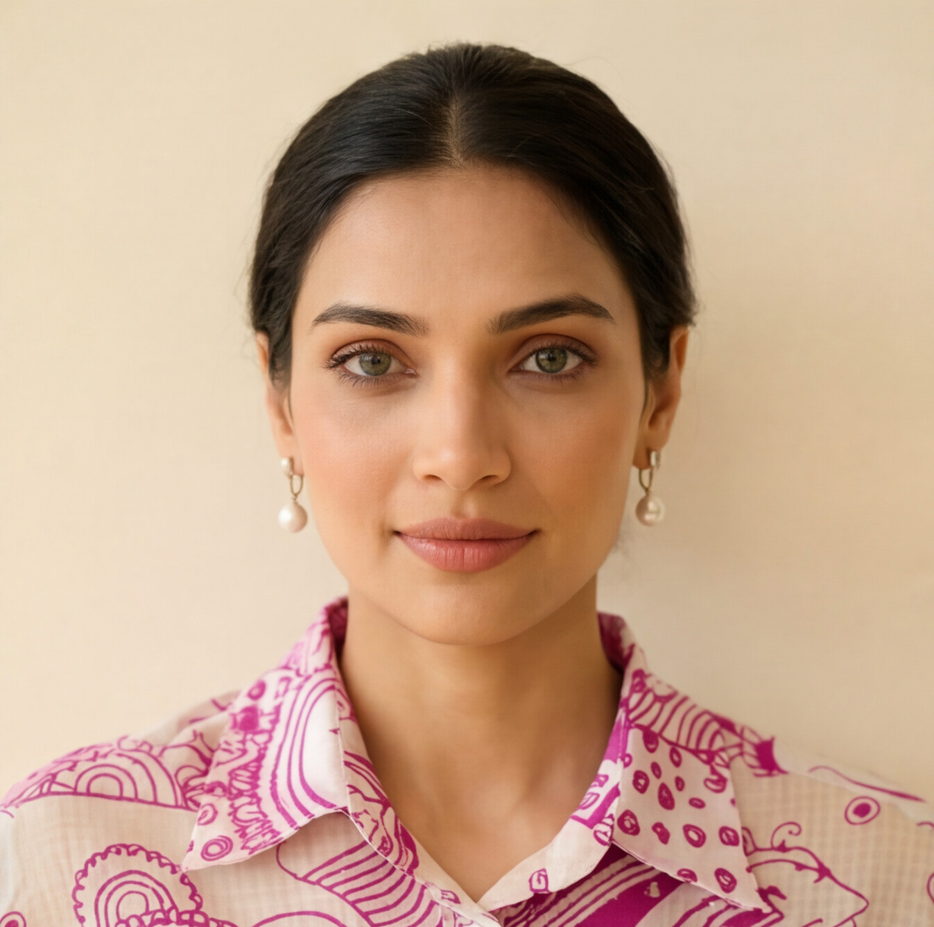 Women's Premium Pink Cotton Printed Shirt