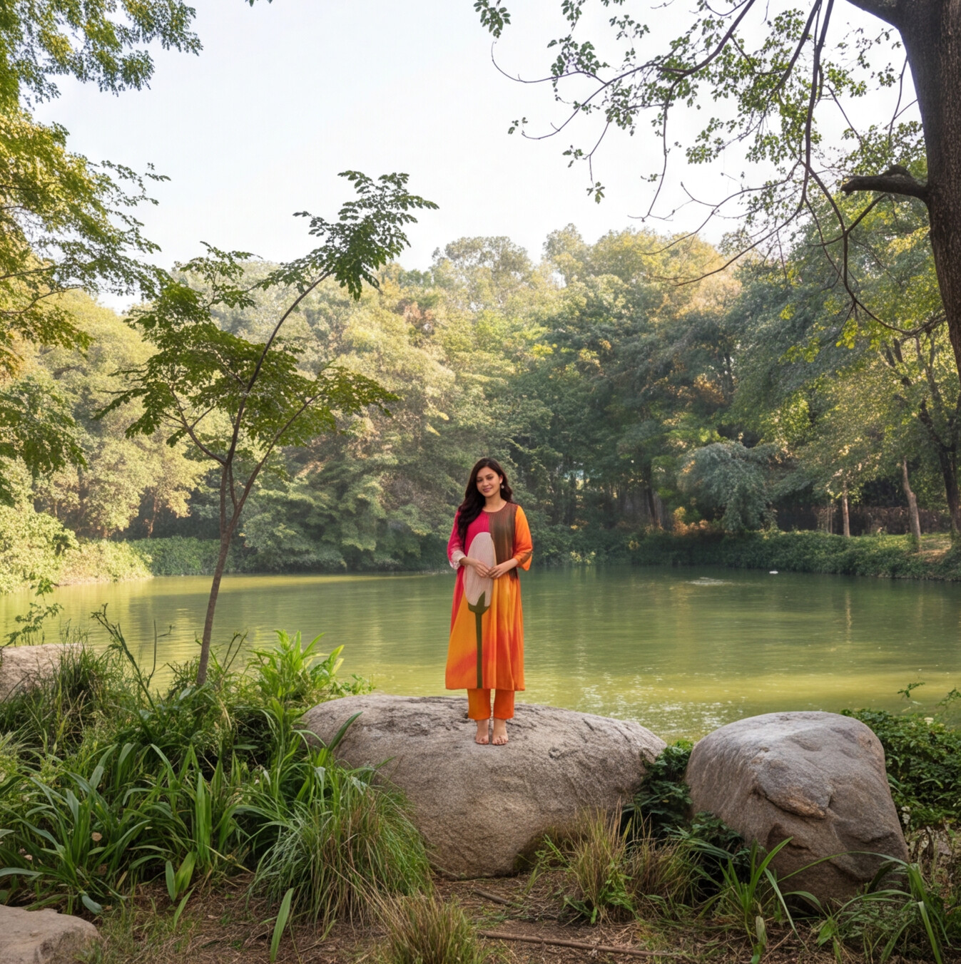 Sunrise Bloom Printed Kurta Set