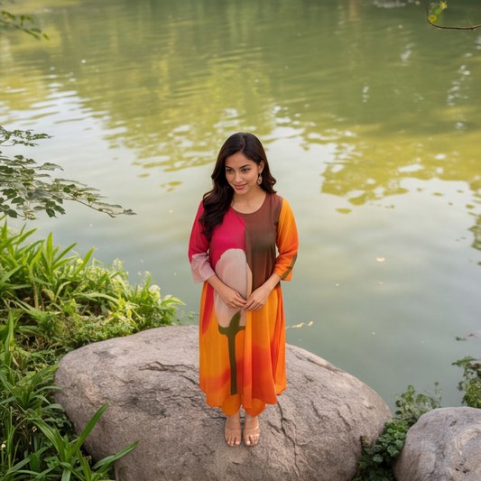 Sunrise Bloom Printed Kurta Set