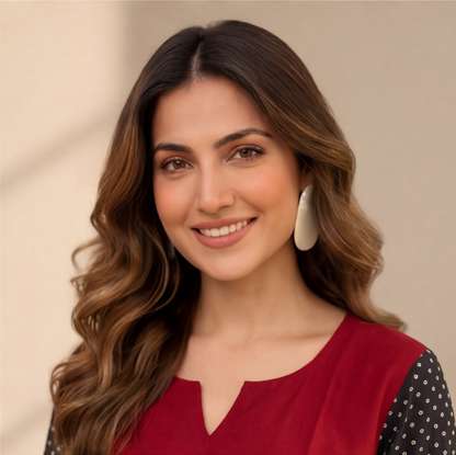 Women's Maroon Straight Kurta Set with Printed Sleeves