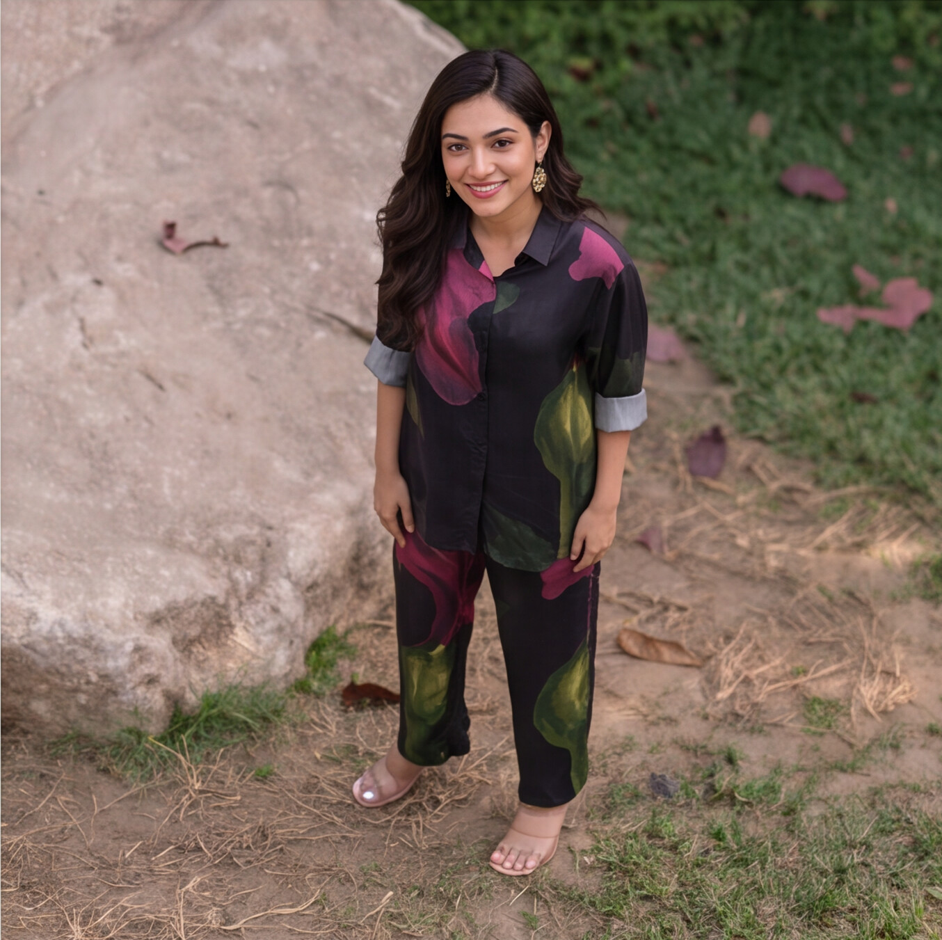 Midnight Bloom Co-Ord Kurta Set