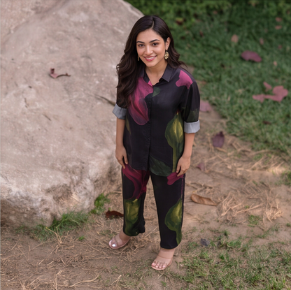 Midnight Bloom Co-Ord Kurta Set