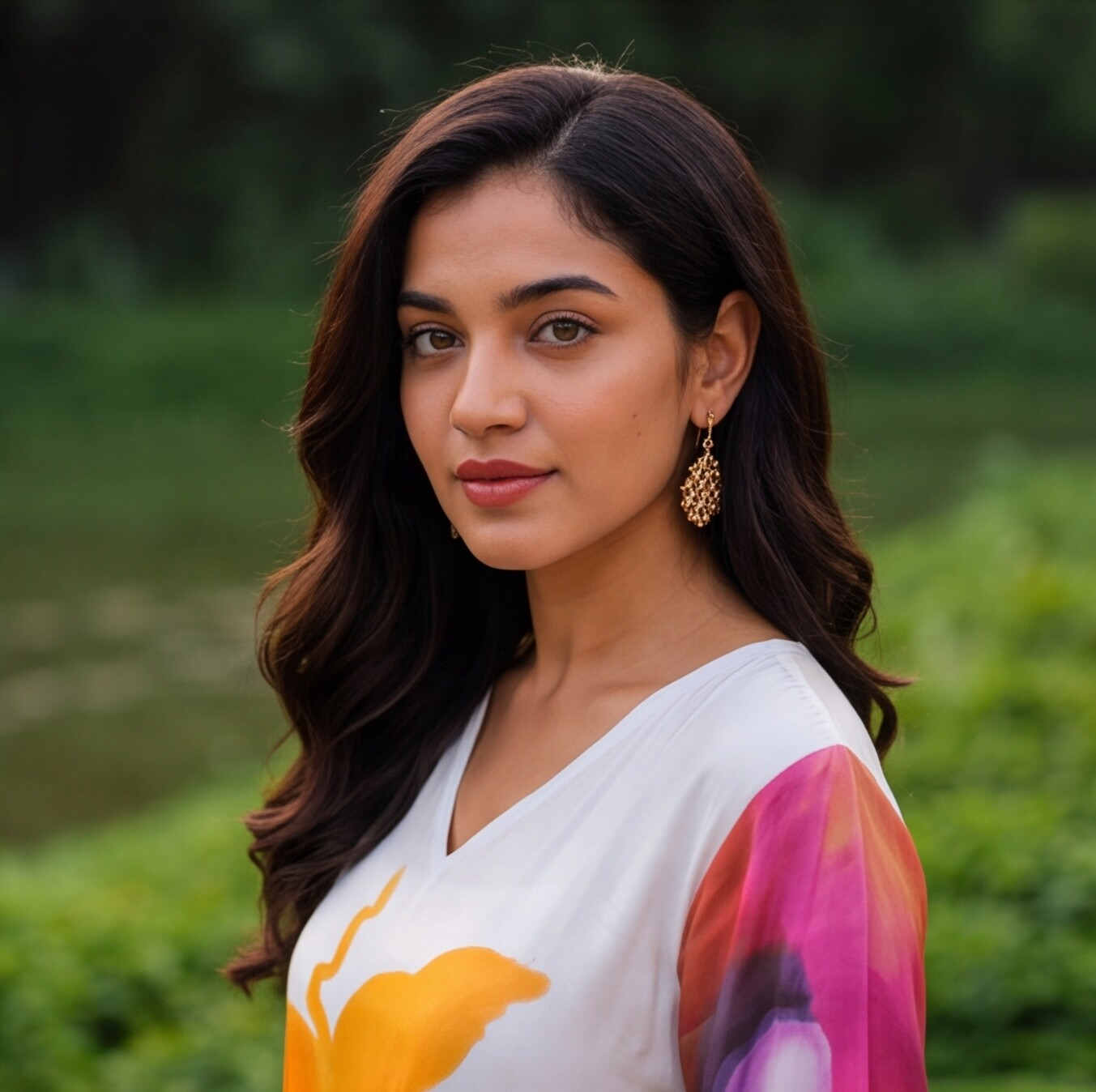 Sunset Blossom Printed Kurta Set