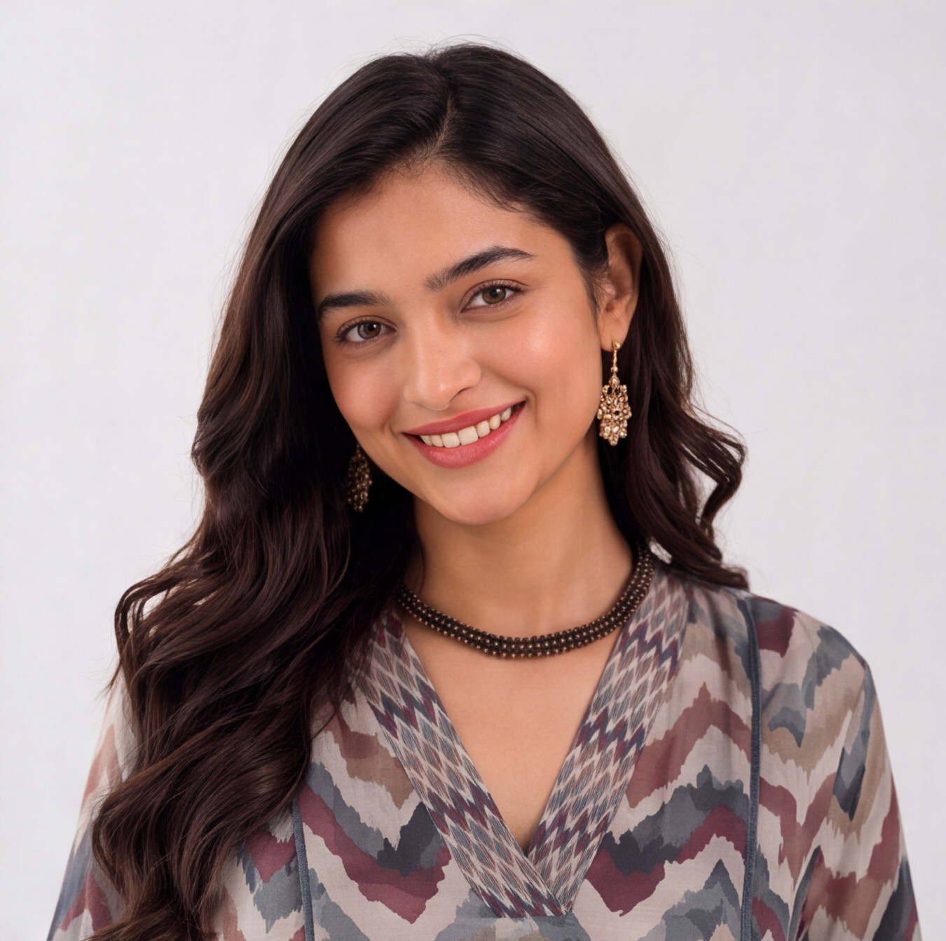 Earthy Chevron Elegance Kurta Set